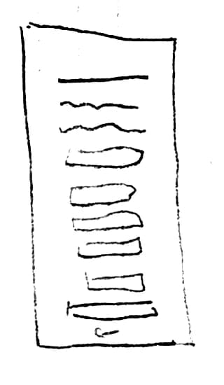 Early sketch: list of quiz answers